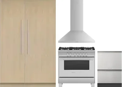 5 Piece Package Includes Refrigerator, Freezer, Range, Hood And Dishwasher